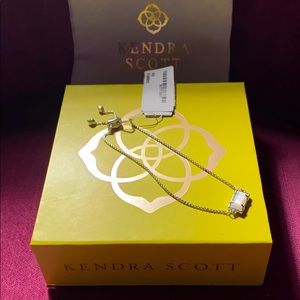 Kendra Scott rhodium & ivory adjustable bracelet